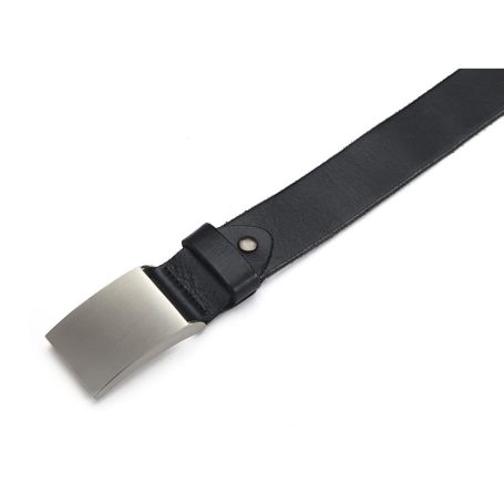 Wechselgürtel aus schwarzem Vollrindsleder mit neutraler Gürtelschnalle zur Gravur Wechselgürtel aus schwarzem Vollrindsleder mit neutraler Gürtelschnalle zur Gravur