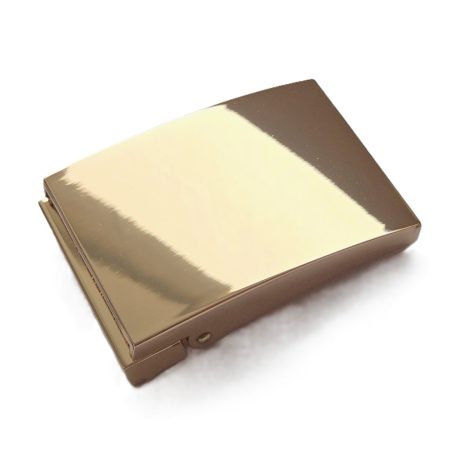Gürtelschließe mit golden-polierter Oberfläche Gürtelschließe mit golden-polierter Oberfläche